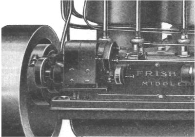 Frisbie 3 cylinder showing magneto bracket.